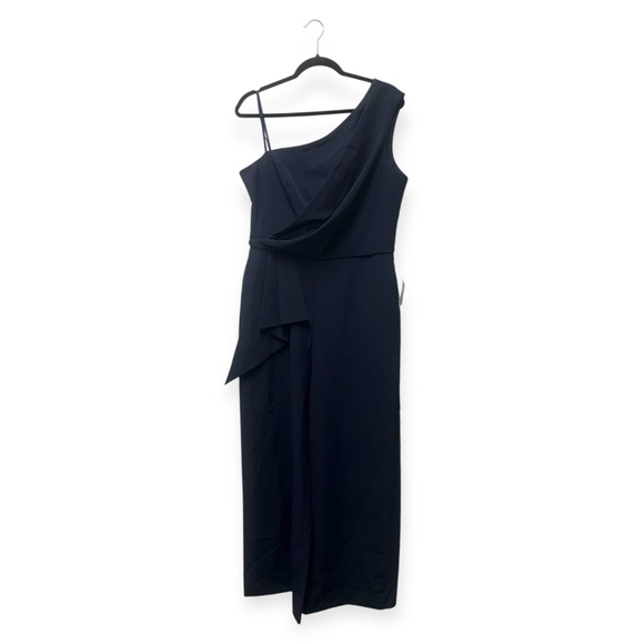 Eliza J Dresses & Skirts - Eliza J Navy One-Shoulder Jumpsuit